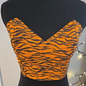 BNWT Savage X Fenty Curvy Lace Bandeau Bralette. Orange Ginger 3X